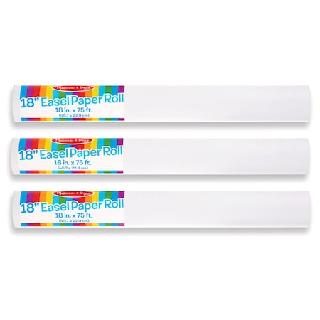 Melissa & Doug Easel Paper Roll, 18in x 75ft, PK3 1486